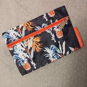 Rebecca Minkoff Black Pineapple And Floral Cosmetic Bag